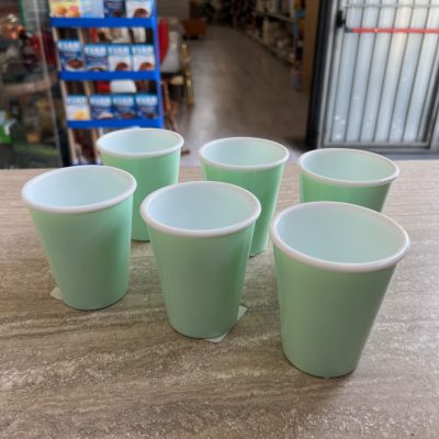 6 tazze Bormioli Opal verde acqua
