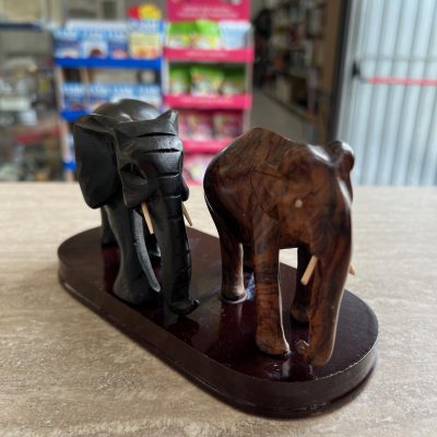 Statuina elefanti legno