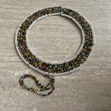 Collana africana Masai girocollo perline