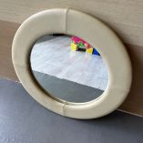 Specchio rotondo ecopelle