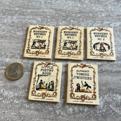 5 mini libri in miniatura