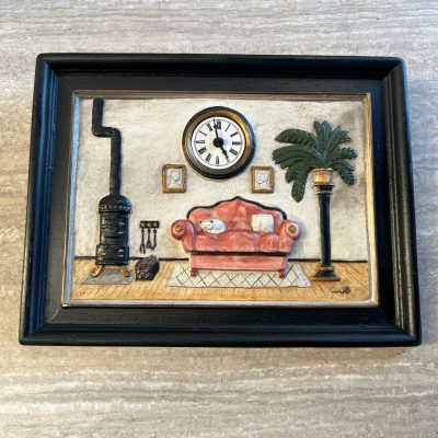 Quadretto orologio ceramica