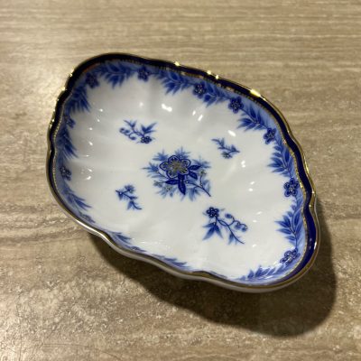 Piattino Porcellana Blu Oro