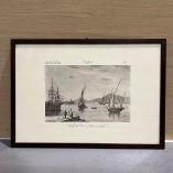Acquaforte Veduta del porto di Palermo