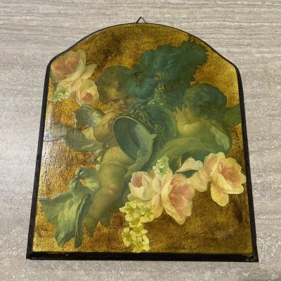 Quadretto decoupage su legno