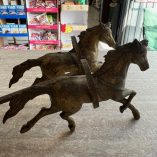 Statua Biga Cavalli Ottone