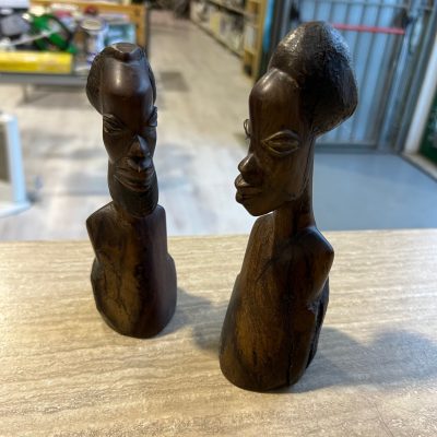 Coppia statuette africane legno