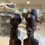 Coppia statuette africane legno