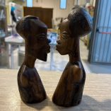 Coppia statuette africane legno