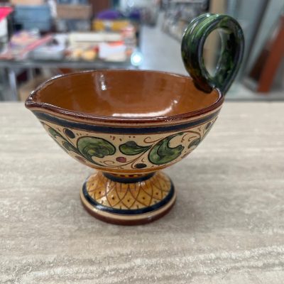Bugia Portacandela Ceramica Dipinta