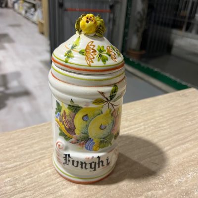 Barattolo Ceramica Funghi
