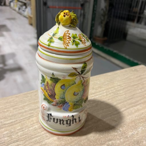 Barattolo Ceramica Funghi