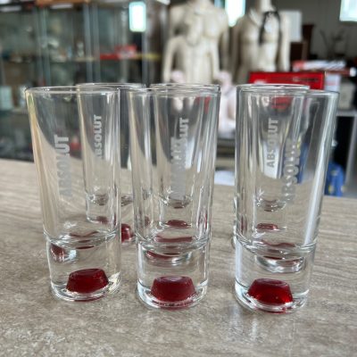 6 Bicchierini Pubblicitari Vodka Absolut