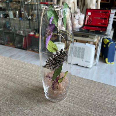 Vaso Vetro Argento Arde'