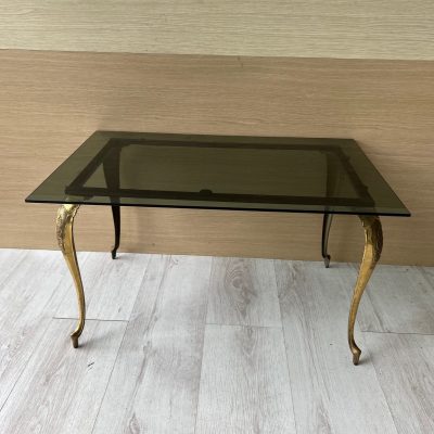 Tavolino Ottone Vetro