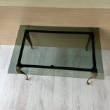 Tavolino Ottone Vetro