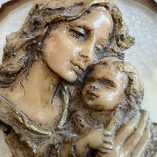 Madonna Bambino Lastra Minerale