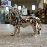 Statuetta Leone Laminato Argento