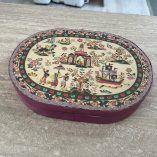 Cofanetto Etnico Legno Tessuto