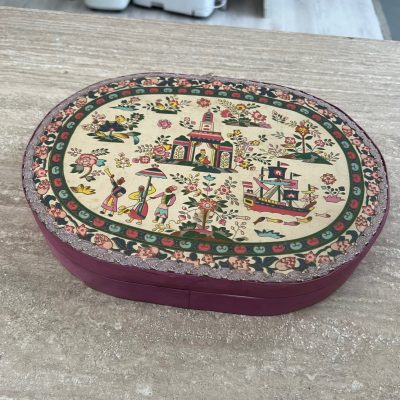 Cofanetto Etnico Legno Tessuto