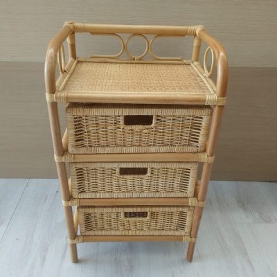 Cassettiera rattan