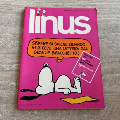 Fumetto Linus 80 Novembre 1971 + Figurina Lancio