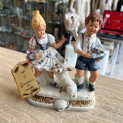 Statuetta Ceramica Bambini Monsieur Le Valier