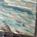 Dipinto Antico Su Legno Pescatori