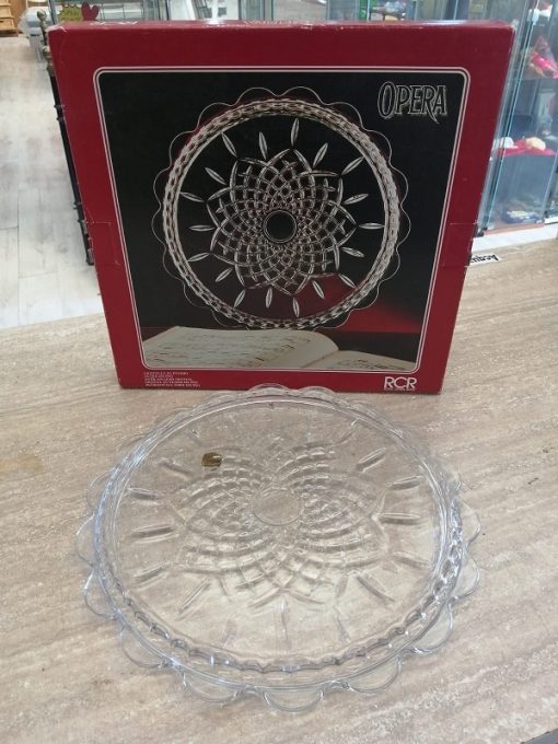 Piatto torta cristallo RCR