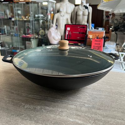 Padella Wok Ghisa + Coperchio 37 cm