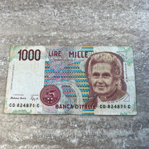 Banconota 1000 Lire Montessori