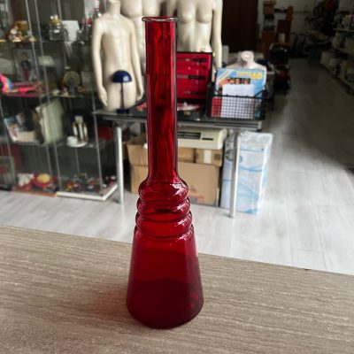 Vaso Bottiglia Vetro Lavorato