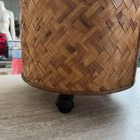 Cesto Rattan Con Rotelle