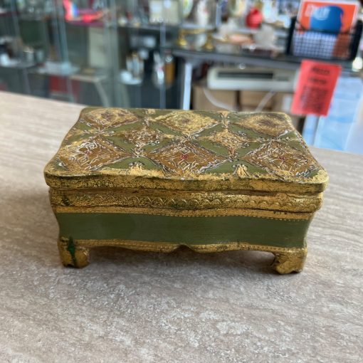 Cofanetto Portagioie Fiorentino Legno Antico