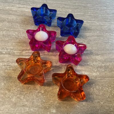 6 Stelle Portacandela Vetro
