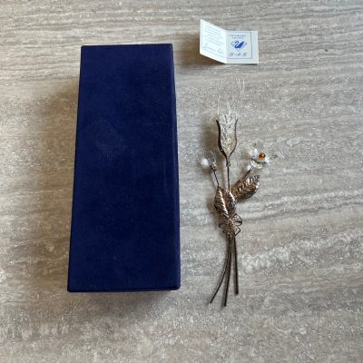 Fiore Argentato Cristalli Swarovski