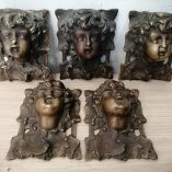 5 sculture Putto bronzo