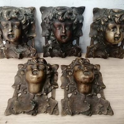 5 sculture Putto bronzo