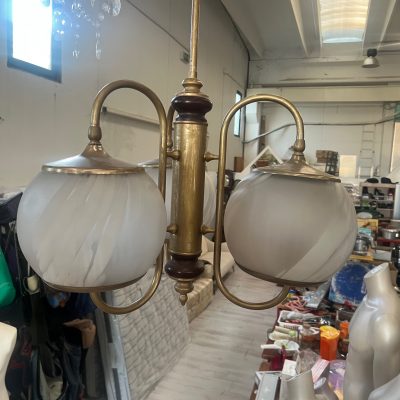 Lampadario 3 Sfere Murano Anni 70