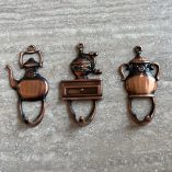 Set 3 Appendini Cucina Bronzo