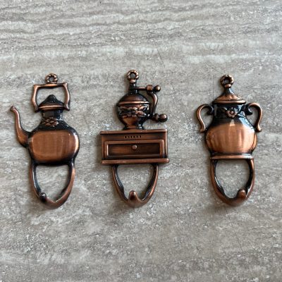 Set 3 Appendini Cucina Bronzo Set 3 Appendini Cucina Bronzo