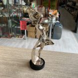 Statua Argentata Dea Bendata Euro