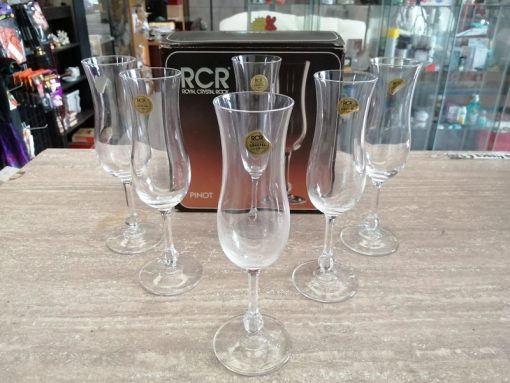 6 bicchieri cristallo RCR