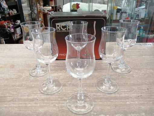 6 bicchieri cristallo RCR