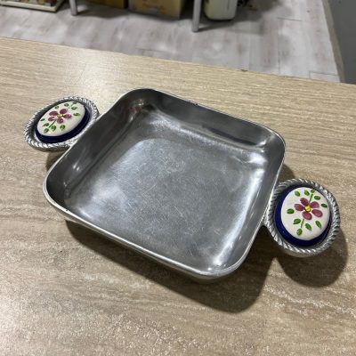 Vassoio Peltro Ceramica Messicano Vassoio Peltro Ceramica Messicano