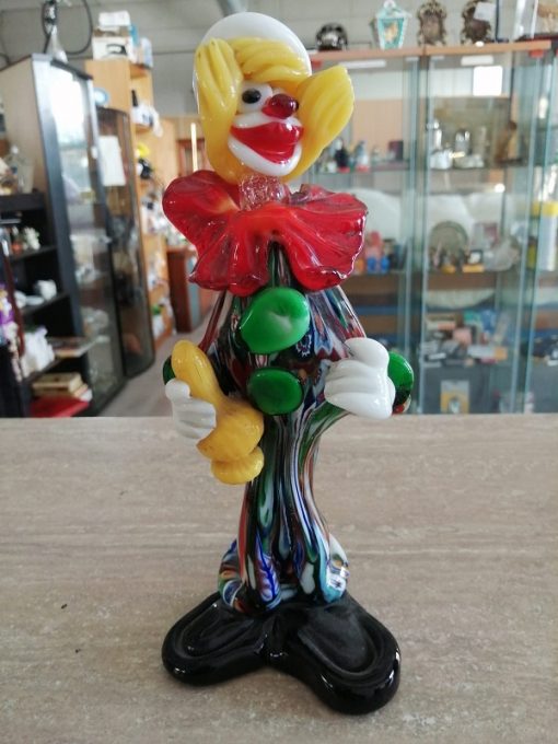 Pagliaccio in vetro Murano