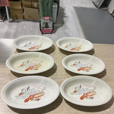 6 Piatti Pesce Ceramica Stovit 6 Piatti Pesce Ceramica Stovit
