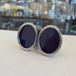 Portafoto Ovale Doppio Vintage