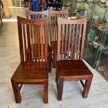 4 Sedie Legno Etniche