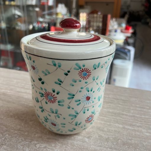Barattolo Tappo Ceramica Fiorellini